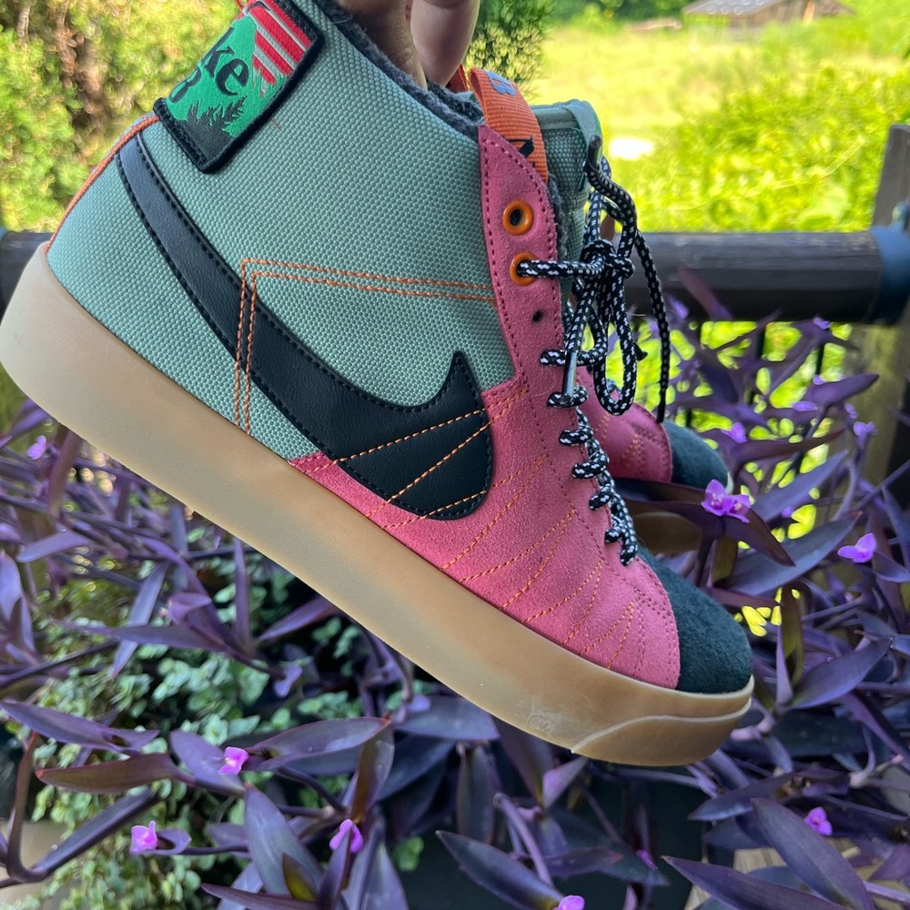 Nike High-Top  | Nike SB Zoom Blazer Mid PRM Acclimate Jade Smoke Shoe  Men’s  9